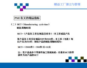 精益工廠的建立和管理 ppt